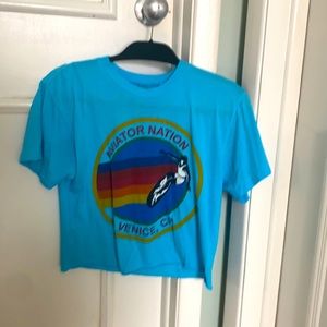 Aviator Nation Women’s Logo Graphic Tee - Blue